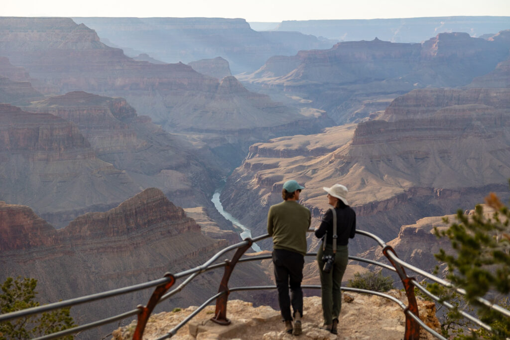 Elliot and Jen overlooking the Colorado River at Mohave Point off of Hermit Road