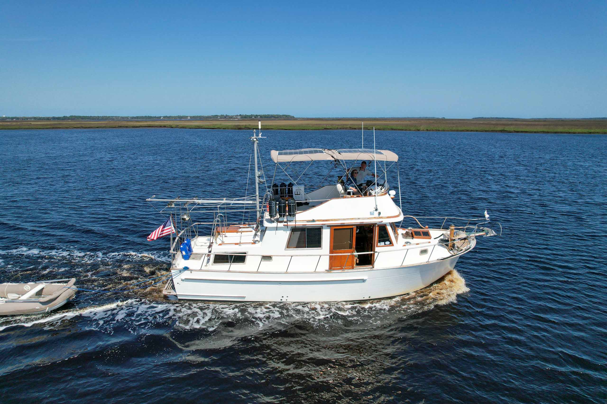 Boat chores in St Marys before our twilight cruise goes awry