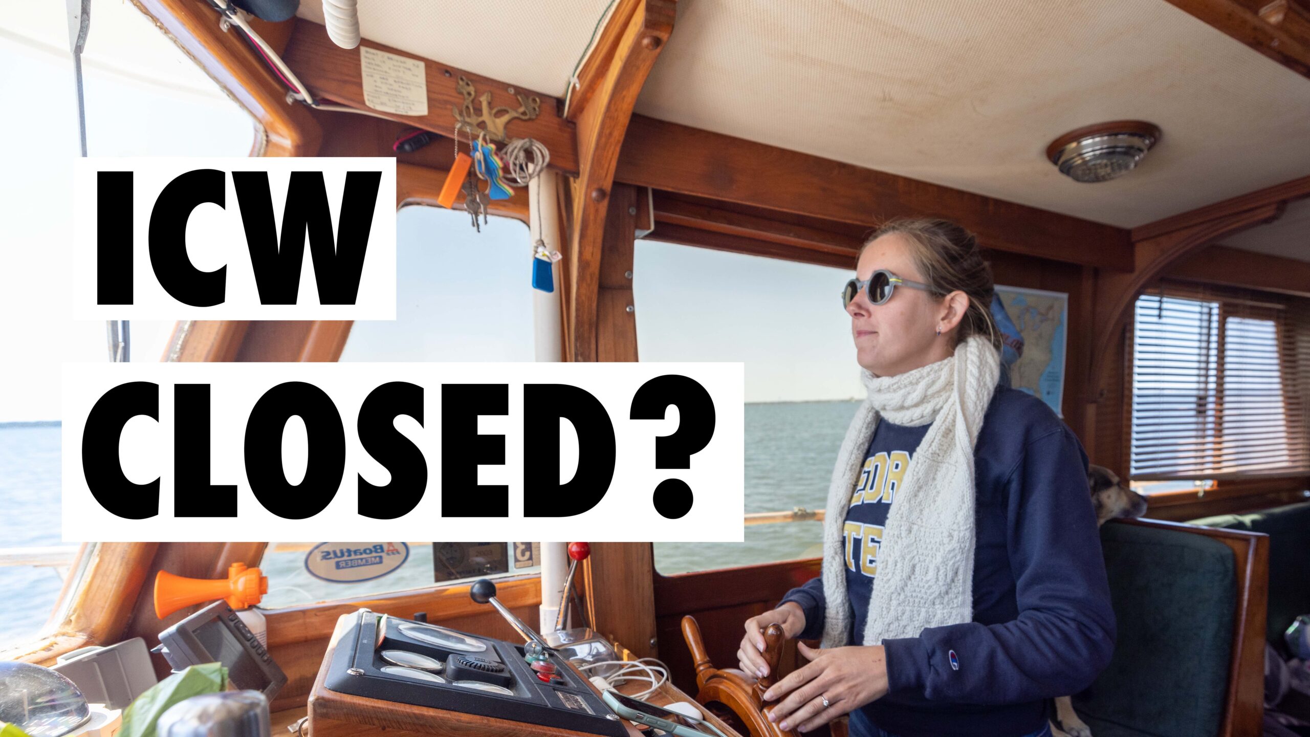 Navigating an ICW Coast Guard SECURITY ZONE on the way to explore Beaufort, North Carolina