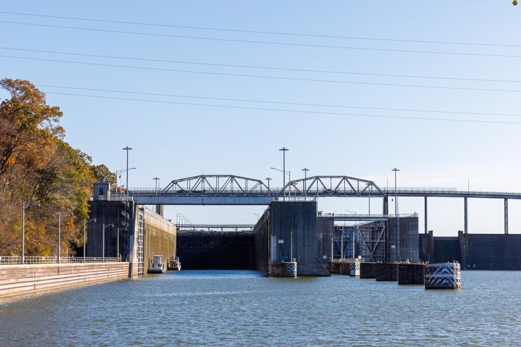 Approaching Wheeler Lock and Dam heading eastbound, towards Chattanooga