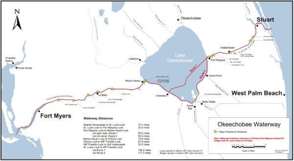 Ultimate Guide To The Okeechobee Waterway Scho Jo Official USACE Okeechobee Waterway Map 600x329 