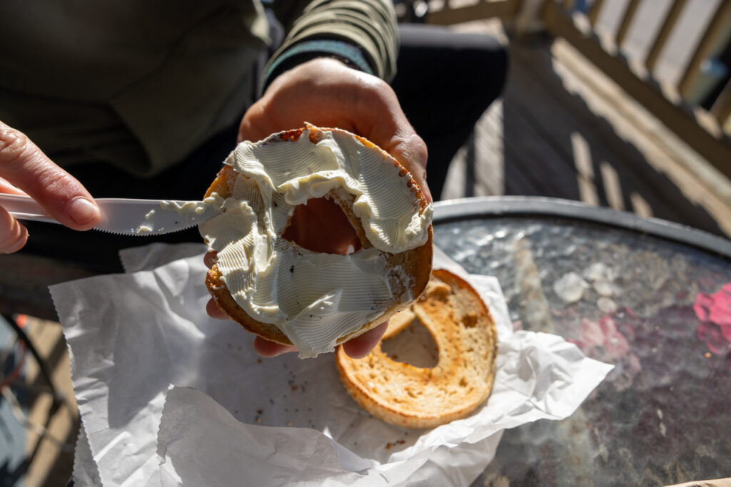bagel at the the bean oriental nc