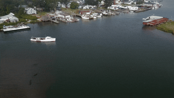 smith island crab boat leaving