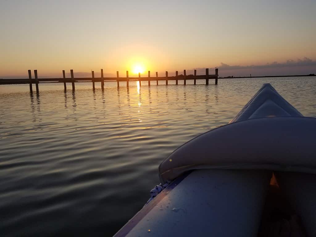 Sun Setting over the water at Smith Island, one of the best Chesapeake Bay Towns